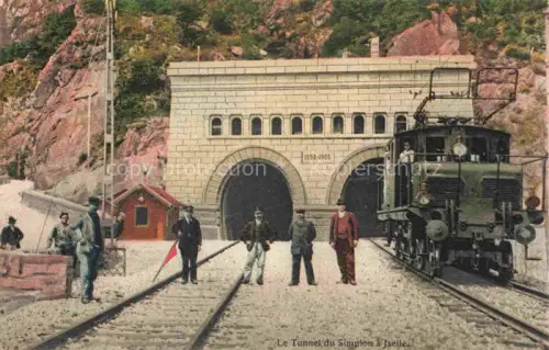 AK / Ansichtskarte Eisenbahn Railway Chemin de Fer Ferrovia-- Le Tunnel du Simplon Jselle 