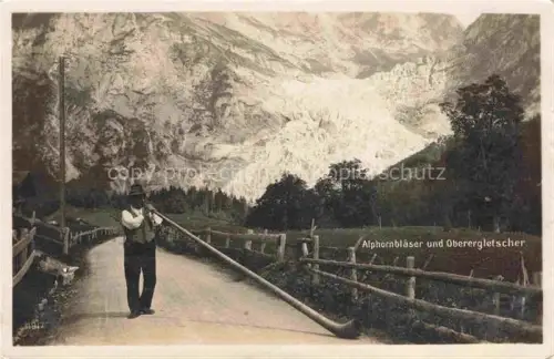 AK / Ansichtskarte Alphorn Cor des Alpes-- Oberergletscher 