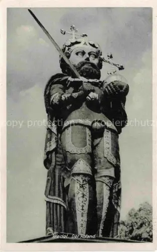 AK / Ansichtskarte WEDEL  Holstein Pinneberg HAMBURG Schleswig-Holstein Der Roland Statue