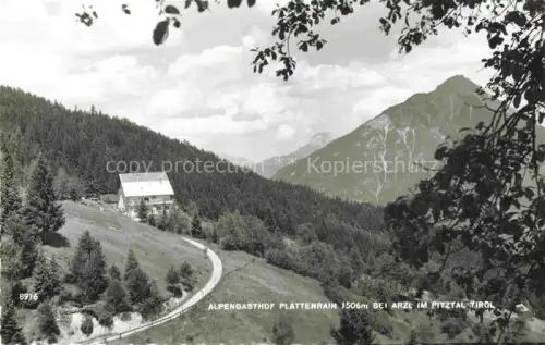 AK / Ansichtskarte Arzl Pitztal Tirol AT Panorama Alpengasthof Plattenrain