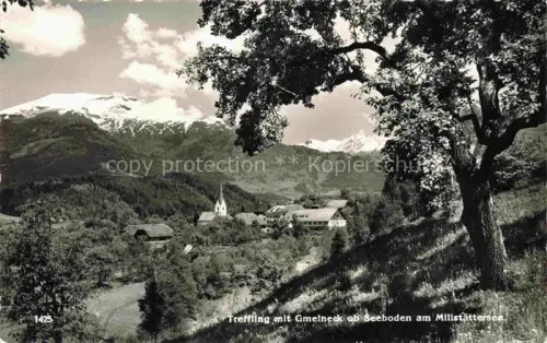 AK / Ansichtskarte Treffling Seeboden Millstaettersee Kaernten AT Panorama mit Gmeineck