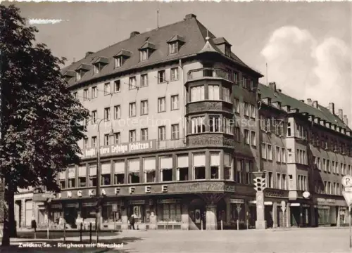 AK / Ansichtskarte ZWICKAU  Sachsen Ringhaus mit Baerenhof Ringkaffee