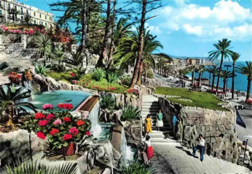 AK / Ansichtskarte San Remo SANREMO Liguria IT La cascata del parco Marsaglia Wasserfall Park