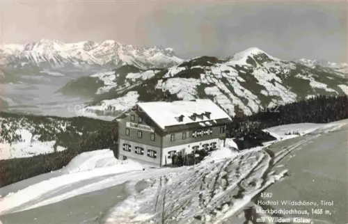 AK / Ansichtskarte Wildschoenau Kufstein Tirol AT Hochtal Markbachjochhaus mit Wildem Kaiser