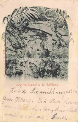 AK / Ansichtskarte Schoellenen Schoellenen UR Suworow Denkmal