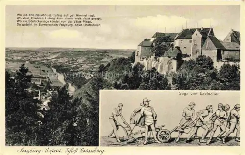 AK / Ansichtskarte Freyburg Unstrut Burgenlandkreis Sachsen-Anhalt Schloss Neuenburg Sage vom Edelacker