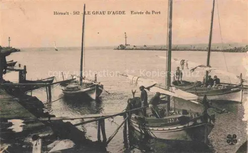 AK / Ansichtskarte Le Grau d Agde Beziers 34 Herault Entree du Port