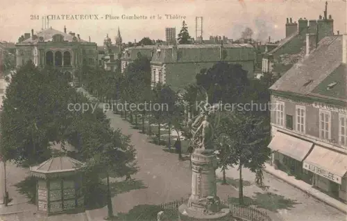 AK / Ansichtskarte CHATEAUROUX 36 Indre Place Gambetta et le Theatre