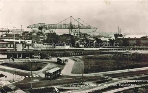 AK / Ansichtskarte Vlaardingen Zuid-Holland NL Station VI met Vulcaanhaven