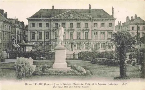 AK / Ansichtskarte TOURS 37 Indre-et-Loire Ancien Hotel de la Ville et le Square Rabelais 