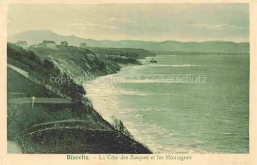 AK / Ansichtskarte BIARRITZ 64 Pyrenees Atlantiques La Cote des Basques et les Montagnes