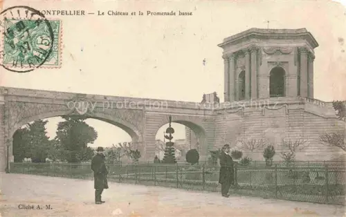 AK / Ansichtskarte MONTPELLIER 34 Herault Le Chateau et la Promenade basse