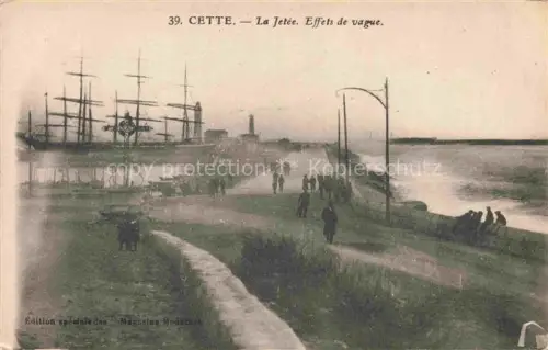 AK / Ansichtskarte Cette SETE 34 Herault La Jetee Effets de vague