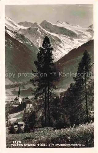 AK / Ansichtskarte Telfes Stubai Tirol AT Stubai mit Stubaier Ferner