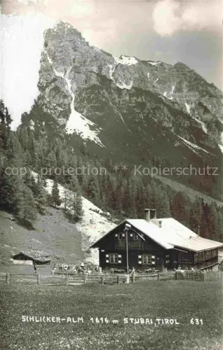 AK / Ansichtskarte Schlickeralm Schlicker-Alm 1616m Fulpmes Neustift Stubaital Tirol AT Panorama