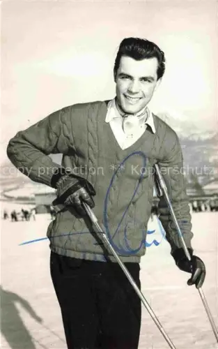 AK / Ansichtskarte Skisport Skiing Ski-- Toni Sailer Autogramm 