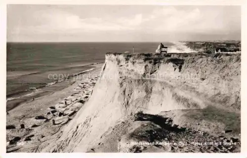 AK / Ansichtskarte Kampen  Sylt Panorama Rotes Kliff mit Strand