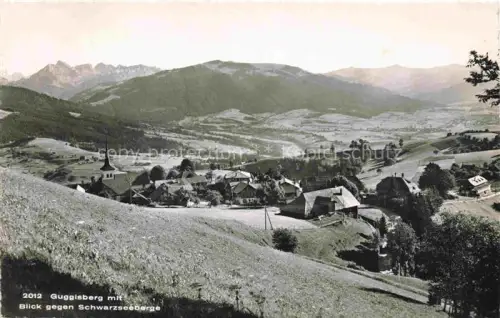 AK / Ansichtskarte Guggisberg Schwarzenburg BE Panorama Blick gegen Schwarzseeberge