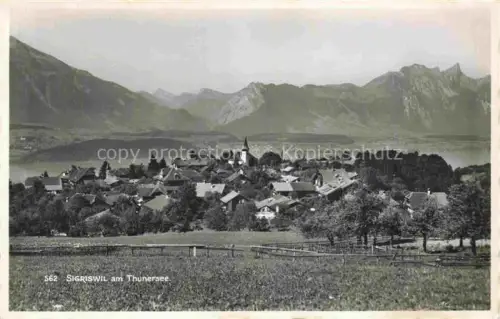 AK / Ansichtskarte Sigriswil BE Panorama Thunersee Alpen