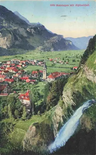 AK / Ansichtskarte Meiringen Oberhasli BE Panorama Alpbachfall