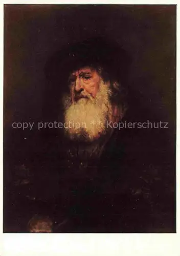 AK / Ansichtskarte REMBRANDT van Rijn (1606-1669) Kuenstlerkarte Bildnis eines baertigen Alten Dresden 