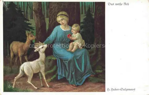 AK / Ansichtskarte HUBER-SULZEMOOS H. Kuenstlerkarte Nr. 121 Das weisse Reh 