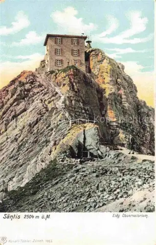 AK / Ansichtskarte Saentis 2504m Appenzell AR Observatorium auf dem Saentis Appenzeller Alpen