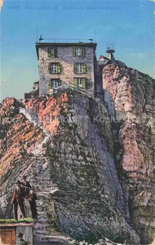 AK / Ansichtskarte Saentis 2504m Appenzell AR Gipfel Observatorium auf dem Saentis Appenzeller Alpen