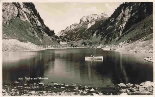 AK / Ansichtskarte Bruelisau Bruellisau Appenzell IR Fischer am Faehlensee Appenzeller Alpen