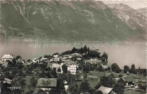 AK / Ansichtskarte Iseltwald Brienzersee Interlaken BE Panorama Blick auf den Brienzersee