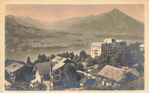 AK / Ansichtskarte Beatenberg Thunersee BE Panorama Kurhaus Blick gegen Niesen