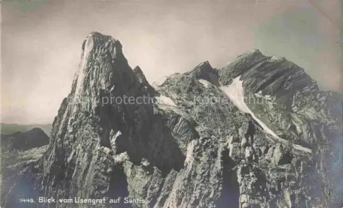 AK / Ansichtskarte Weissbad Appenzell IR Gebirgswelt Blick vom Lisengrat auf Saentis Appenzeller Alpen
