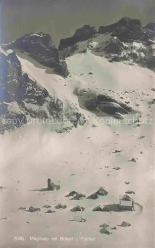 AK / Ansichtskarte Meglisalp Megglisalp 1520m Altmann Saentis AR mit Boetzel und Freiheit Appenzeller Alpen