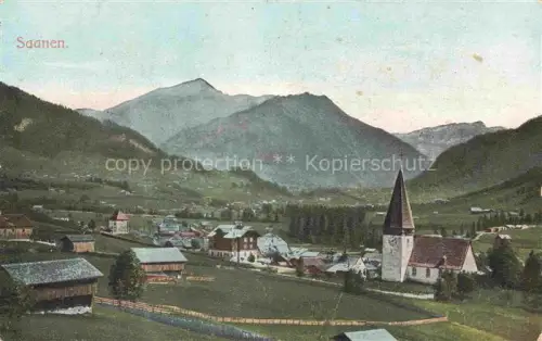AK / Ansichtskarte Saanen BE Ansicht mit Kirche Berner Alpen