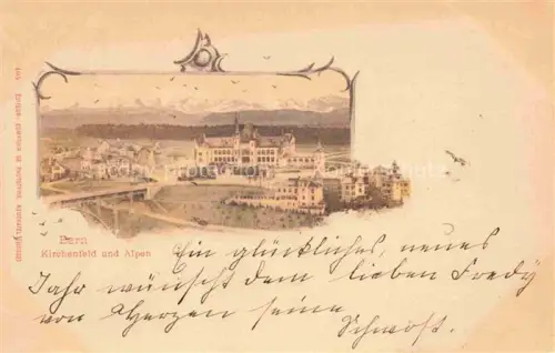 AK / Ansichtskarte BERN BE Kirchenfeld und Alpen Kuenstlerkarte