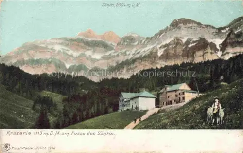AK / Ansichtskarte Appenzeller Land IR Berghaus Kraezerle am Fusse des Saentis Appenzeller Alpen