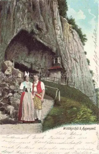AK / Ansichtskarte Appenzeller Land IR Wildkirchli Trachten