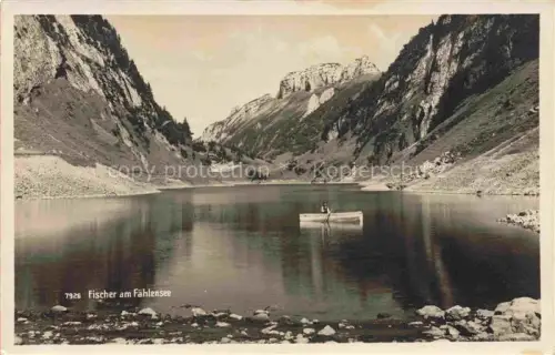 AK / Ansichtskarte Appenzeller Land IR Fischer am Faehlensee Appenzeller Alpen