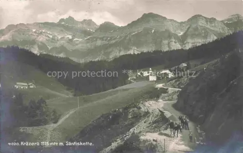 AK / Ansichtskarte Appenzeller Land IR Berghaus Kraezerle am Fusse des Saentis Appenzeller Alpen