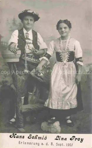 AK / Ansichtskarte HERISAU AR Hans Schmid Lina Prey Erinnerungskarte an 8. September 1907