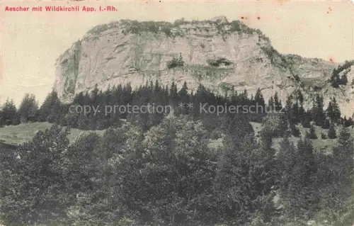 AK / Ansichtskarte Weissbad Appenzell IR Panorama Aescher mit Wildkirchli Appenzeller Alpen