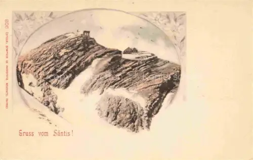 AK / Ansichtskarte Saentis 2504m Appenzell AR Observatorium Berggasthaus