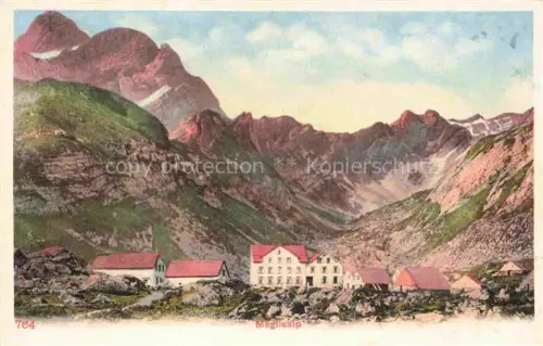 AK / Ansichtskarte Meglisalp Megglisalp 1520m Altmann Saentis AR Panorama Appenzeller Alpen