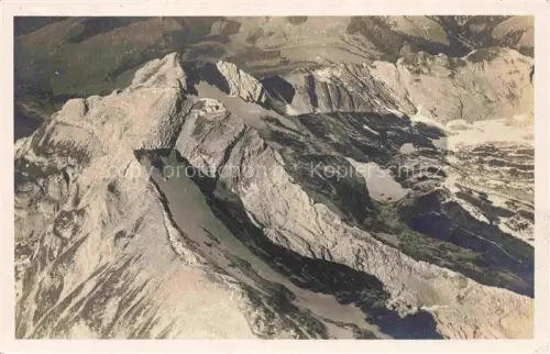 AK / Ansichtskarte Saentis 2504m Appenzell AR Aussicht vom Berggasthaus Observatorium