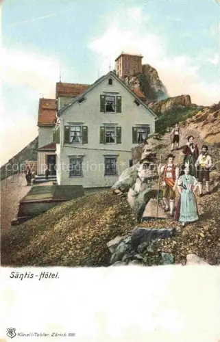 AK / Ansichtskarte Saentis 2504m Appenzell AR Berghotel Observatorium
