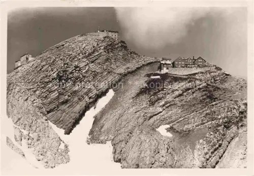 AK / Ansichtskarte Saentis 2504m Appenzell AR Berghotel Observatorium