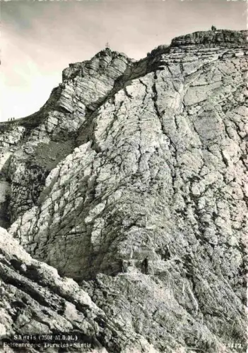 AK / Ansichtskarte Saentis 2504m Appenzell AR Felsentreppe Tierwies