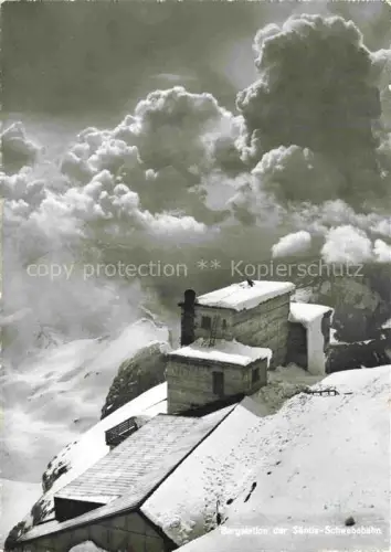 AK / Ansichtskarte Saentis 2504m Appenzell AR Bergstation der Saentis-Schwebebahn