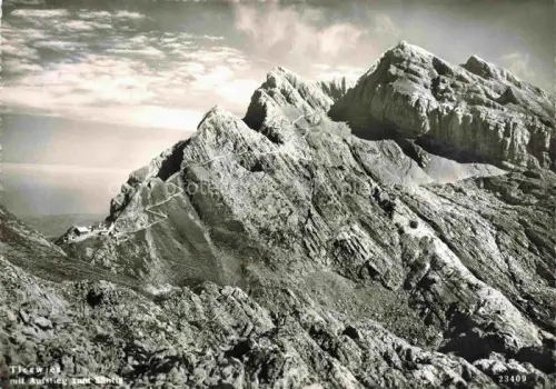 AK / Ansichtskarte Tierwies Schwaegalp Appenzell AR mit Aufstieg zum Saentis