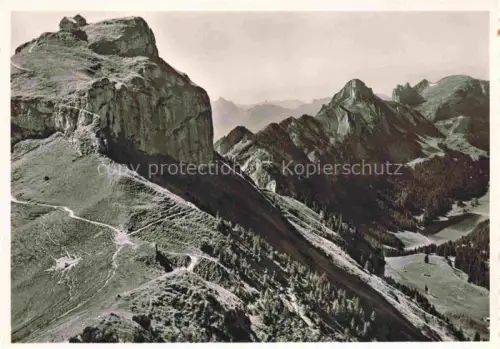 AK / Ansichtskarte Hoher Kasten Hohenkasten 1799m IR Gebirgspanorama Appenzeller Alpen